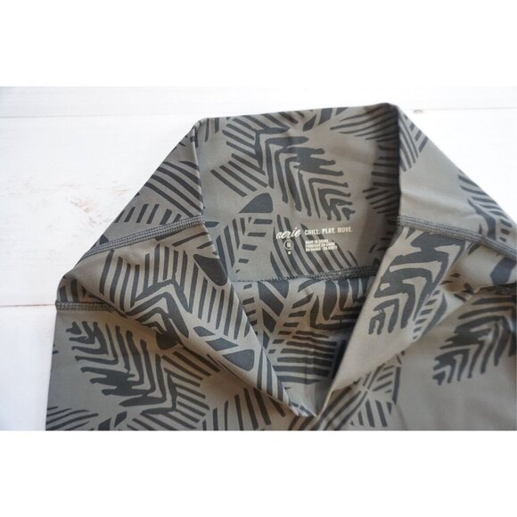 Aerie Chill Play Move High Waisted Palm Leaf Print Leggings - Size M - Picture 5 of 7